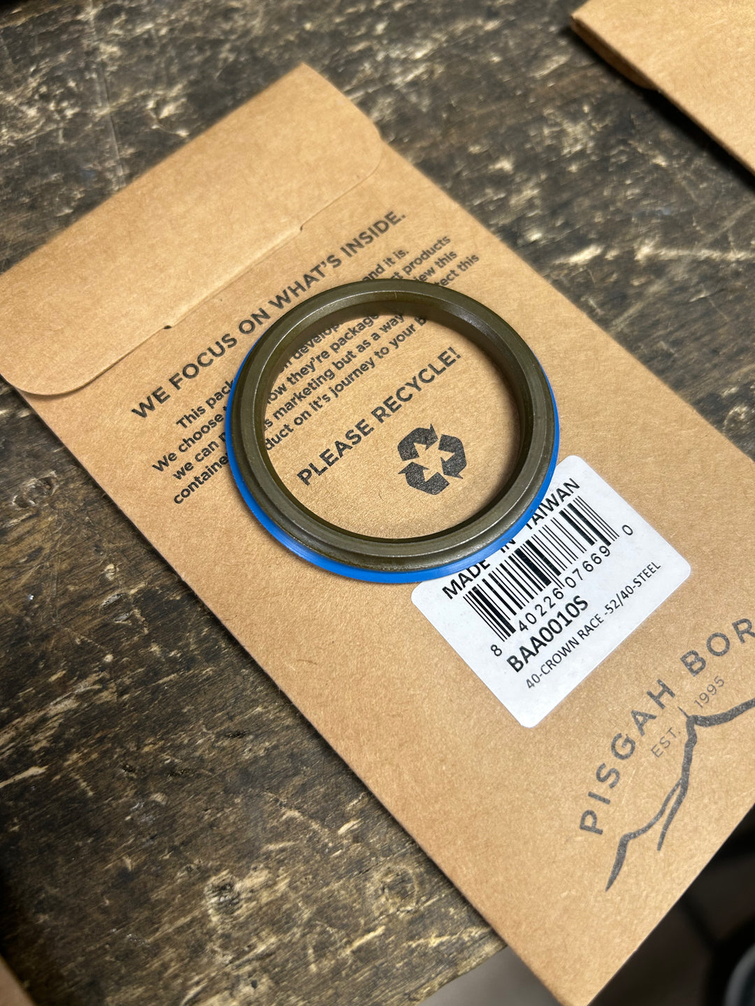 Cane Creek 40-Series Crown Race — 52/40mm Steel (Tapered 1.5" Fork Crown)