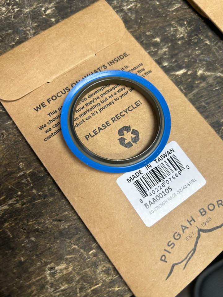 Cane Creek 40-Series Crown Race — 52/40mm Steel (Tapered 1.5" Fork Crown)