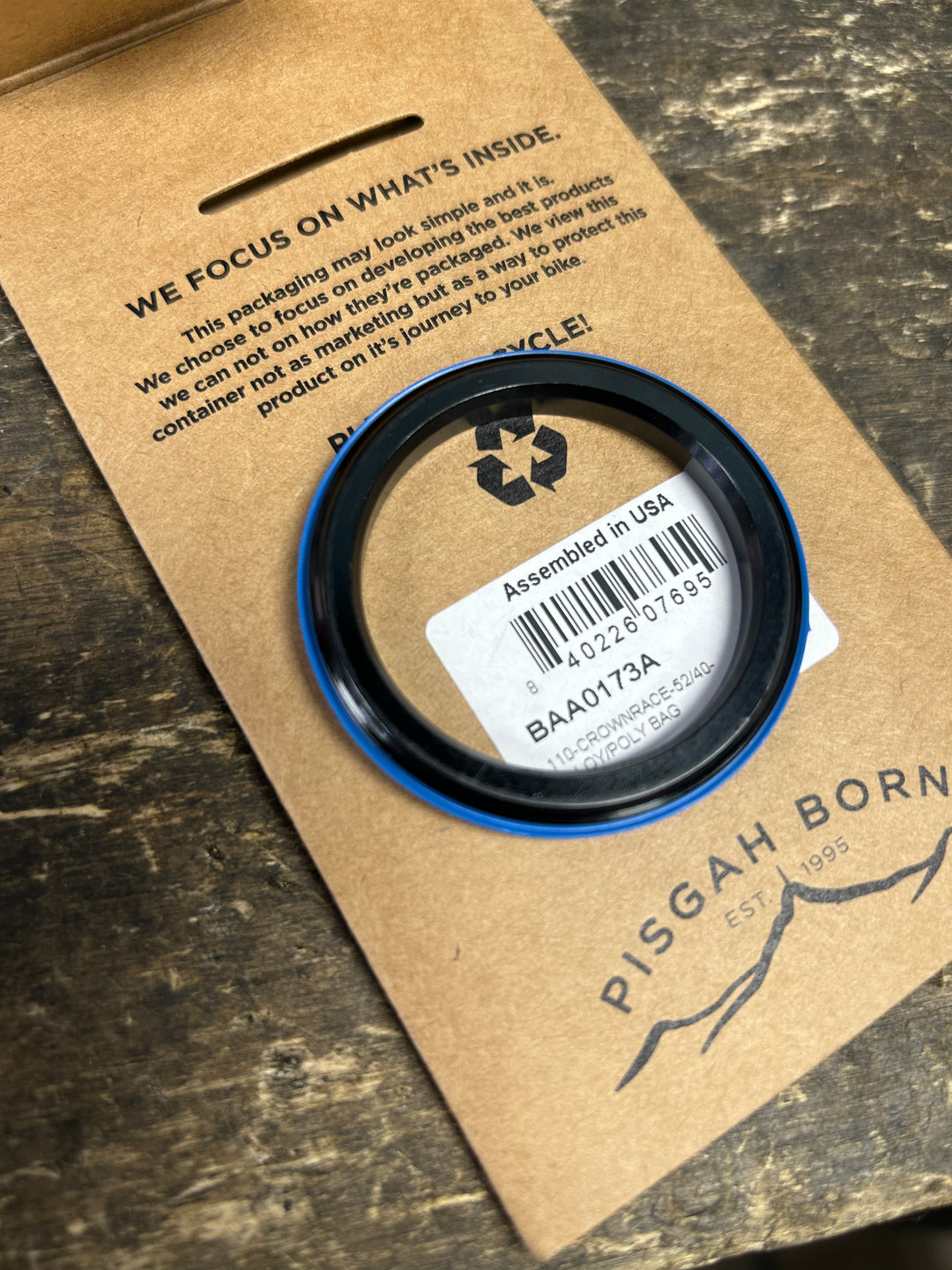 Cane Creek 110-Series Crown Race — 52/40mm Alloy (Tapered 1.5" Fork Crown)