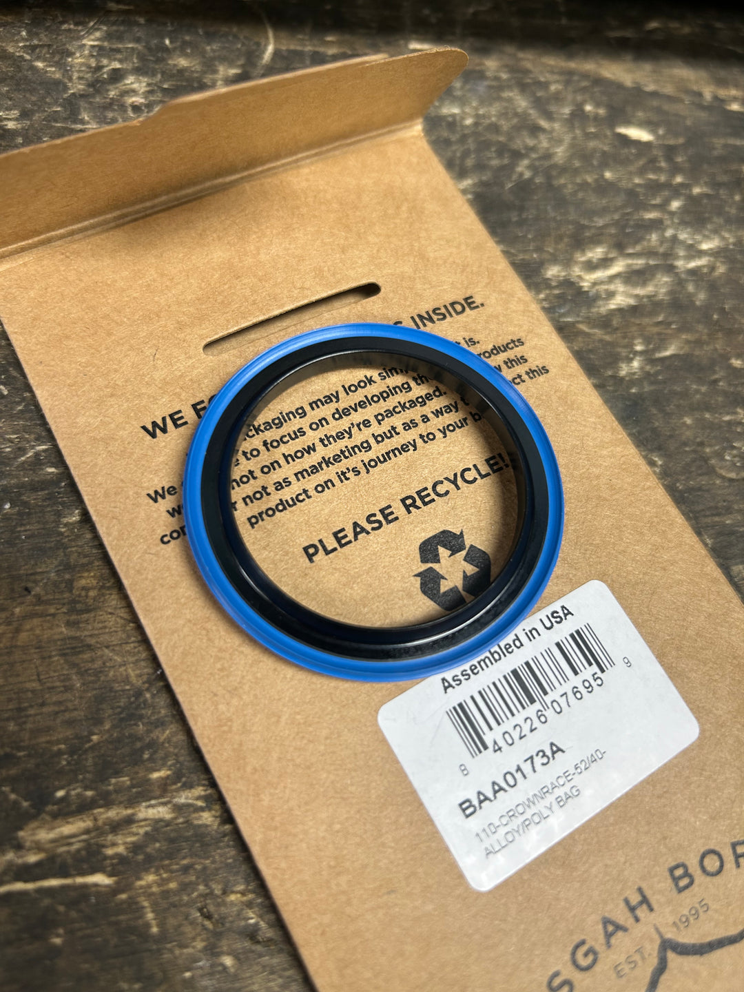 Cane Creek 110-Series Crown Race — 52/40mm Alloy (Tapered 1.5" Fork Crown)