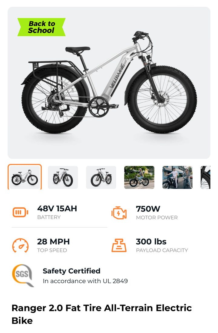 Ranger 2.0 Fat Tire All-Terrain Electric Bike