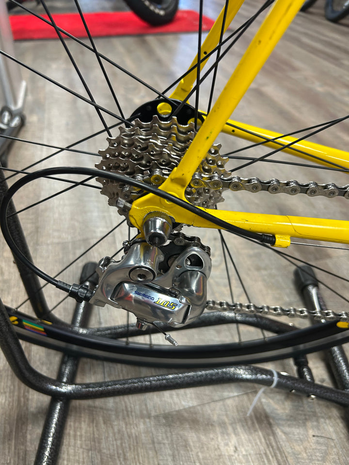 2002 LeMond Buenos Aires Reynolds 853 Steel Road Bike – Yellow • 58 cm • 2×9 Shimano • Rebuilt