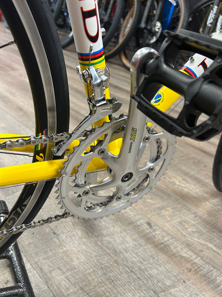 2002 LeMond Buenos Aires Reynolds 853 Steel Road Bike – Yellow • 58 cm • 2×9 Shimano • Rebuilt