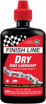 Finish Line Dry Bike Chain Lube with Ceramic Technology 4oz Drip