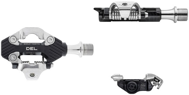 Wolf Tooth DEL Gravel Race Clipless Pedals — Single-Sided SPD, Alloy, 9/16" (Pair)
