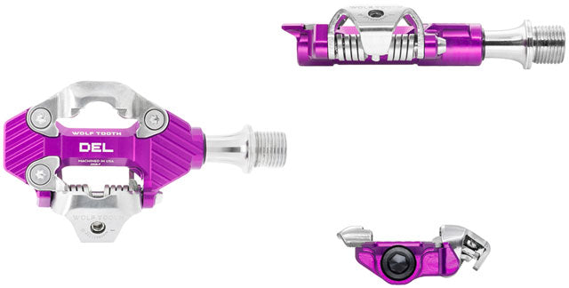 Wolf Tooth DEL Gravel Race Clipless Pedals — Single-Sided SPD, Alloy, 9/16" (Pair)