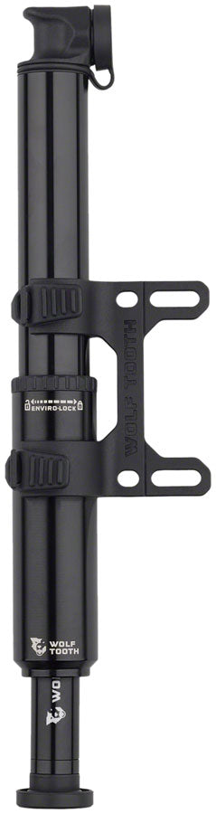 Wolf Tooth EnCase Pump with Tire Plug Tool - 85cc High Volume Mini Pump - Black