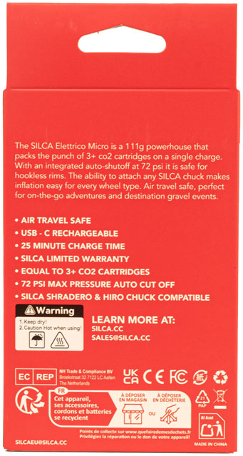 Silca Elettrico Micro Electric Tire Inflator | USB-C Rechargeable