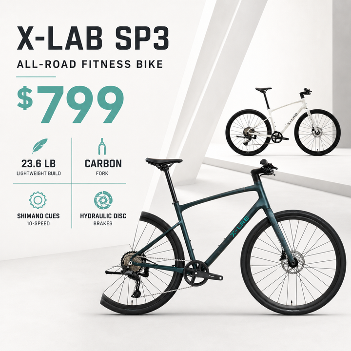 X-LAB SP3 Fitness Hybrid Bike – Shimano CUES 10-Speed, Carbon Fork