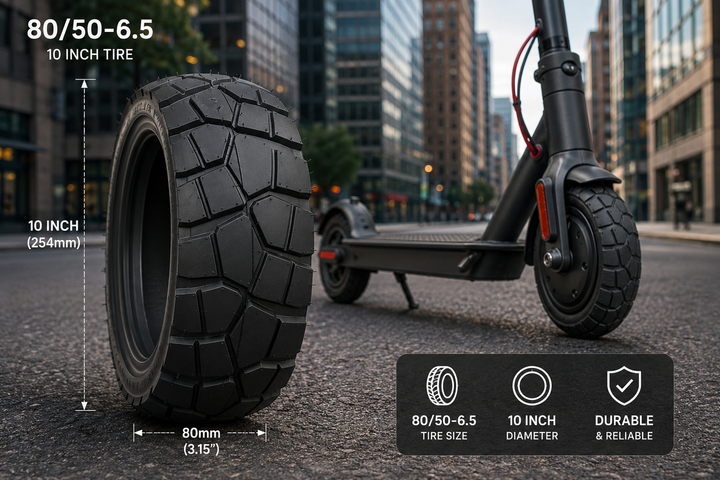 80/50-6.5 Off-Road Tubeless Electric Scooter Tire - 10 Inch