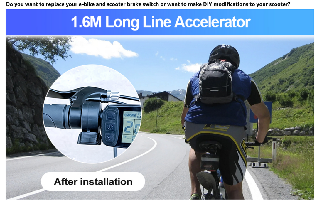 Throttle for Ebike & Electric Scooter — 7/8″ (22 mm)