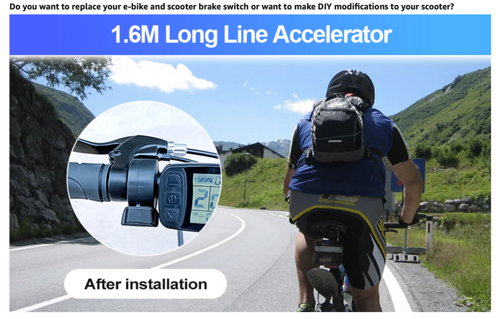 Throttle for Ebike & Electric Scooter — 7/8″ (22 mm)