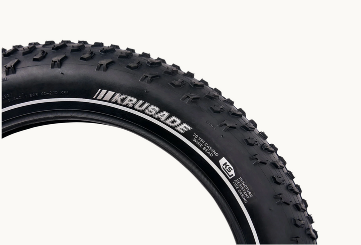 Kenda Krusade 20x4.0 Fat Tire – Wire Bead E-Bike Tire | 5–30 PSI | 20” Electric & Fat Bikes