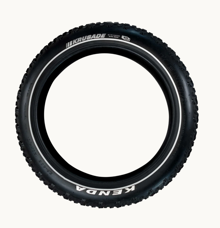 Kenda Krusade 20x4.0 Fat Tire – Wire Bead E-Bike Tire | 5–30 PSI | 20” Electric & Fat Bikes