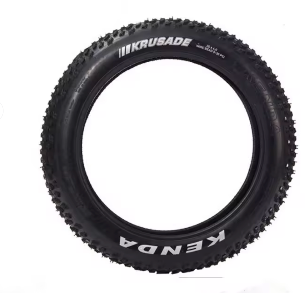 Kenda Krusade 26x4.0 Fat Tire – Wire Bead E-Bike & Fat Bike Tire | 60 TPI | All-Terrain Performance