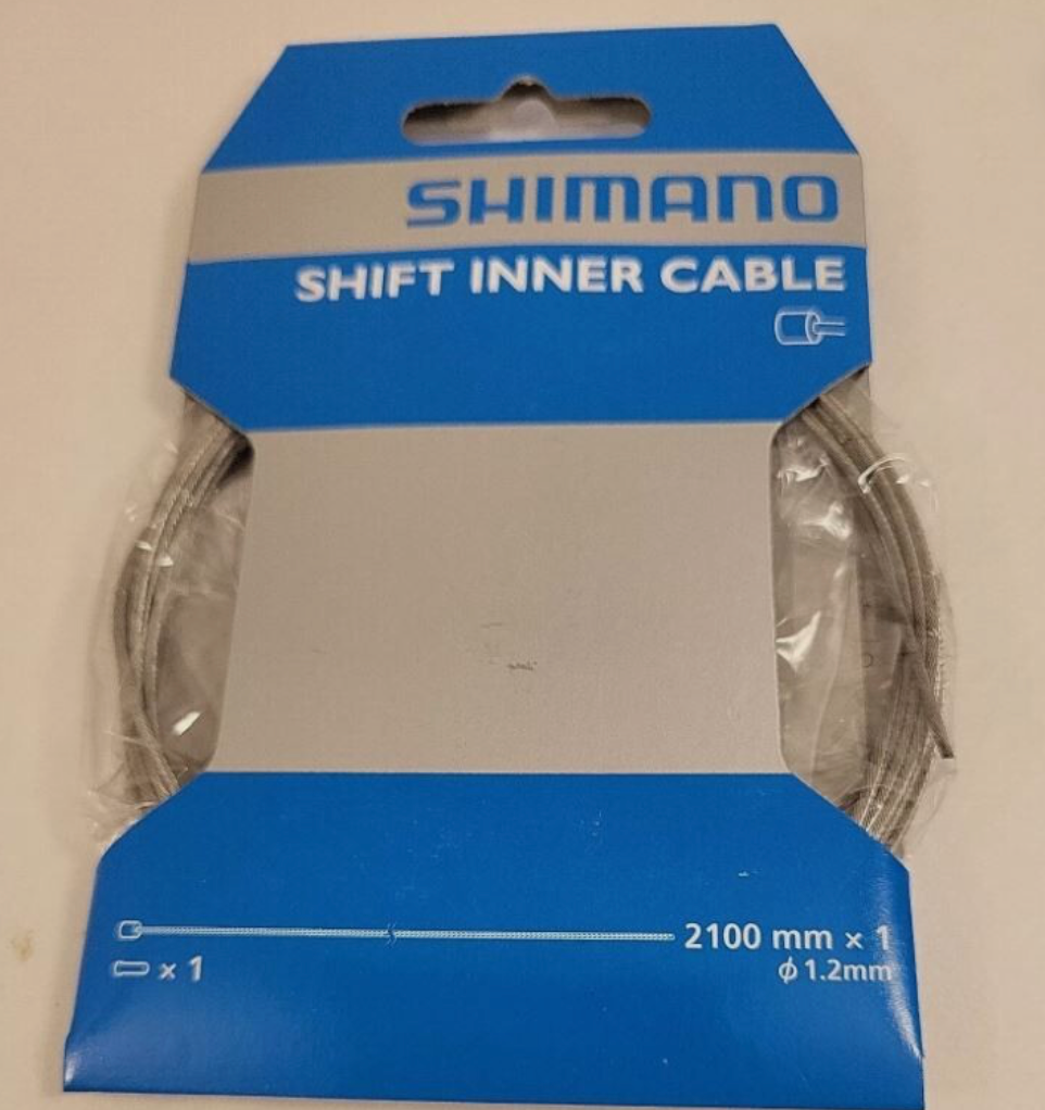 Shimano Inner Shift Cable – 1.2 mm × 2100 mm – Silver