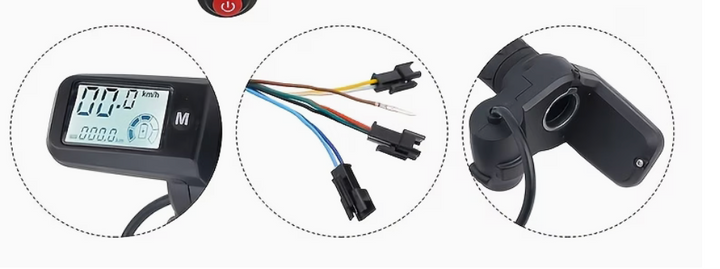 E-Bike Throttle Speed Control Grips with LED Display – 22.2mm