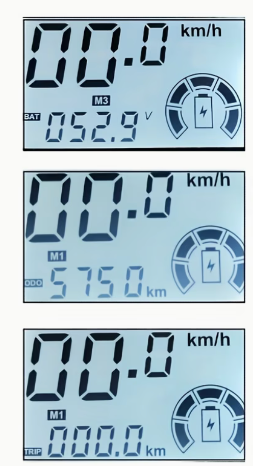 E-Bike Throttle Speed Control Grips with LED Display – 22.2mm