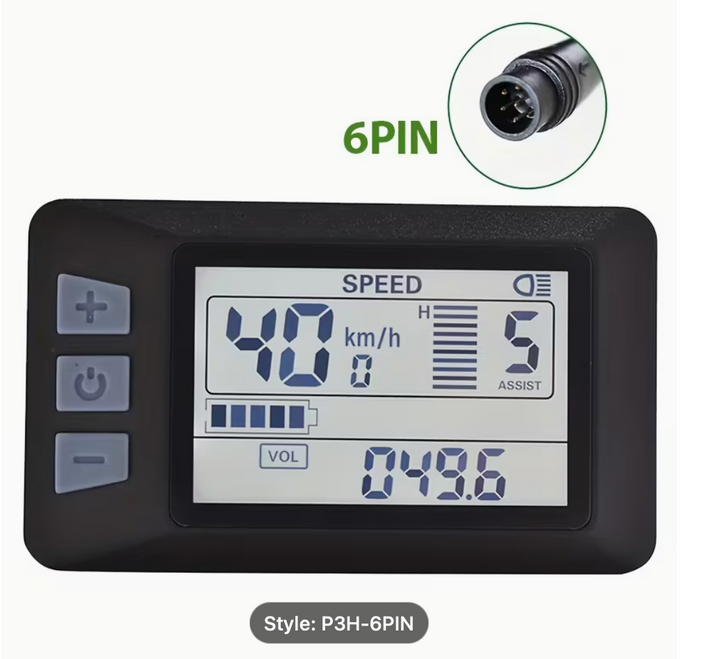 P3H UART2 LCD E-Bike Display Computer