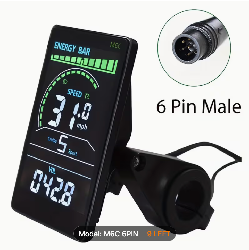 M6C UART2 LCD E-Bike Display Computer