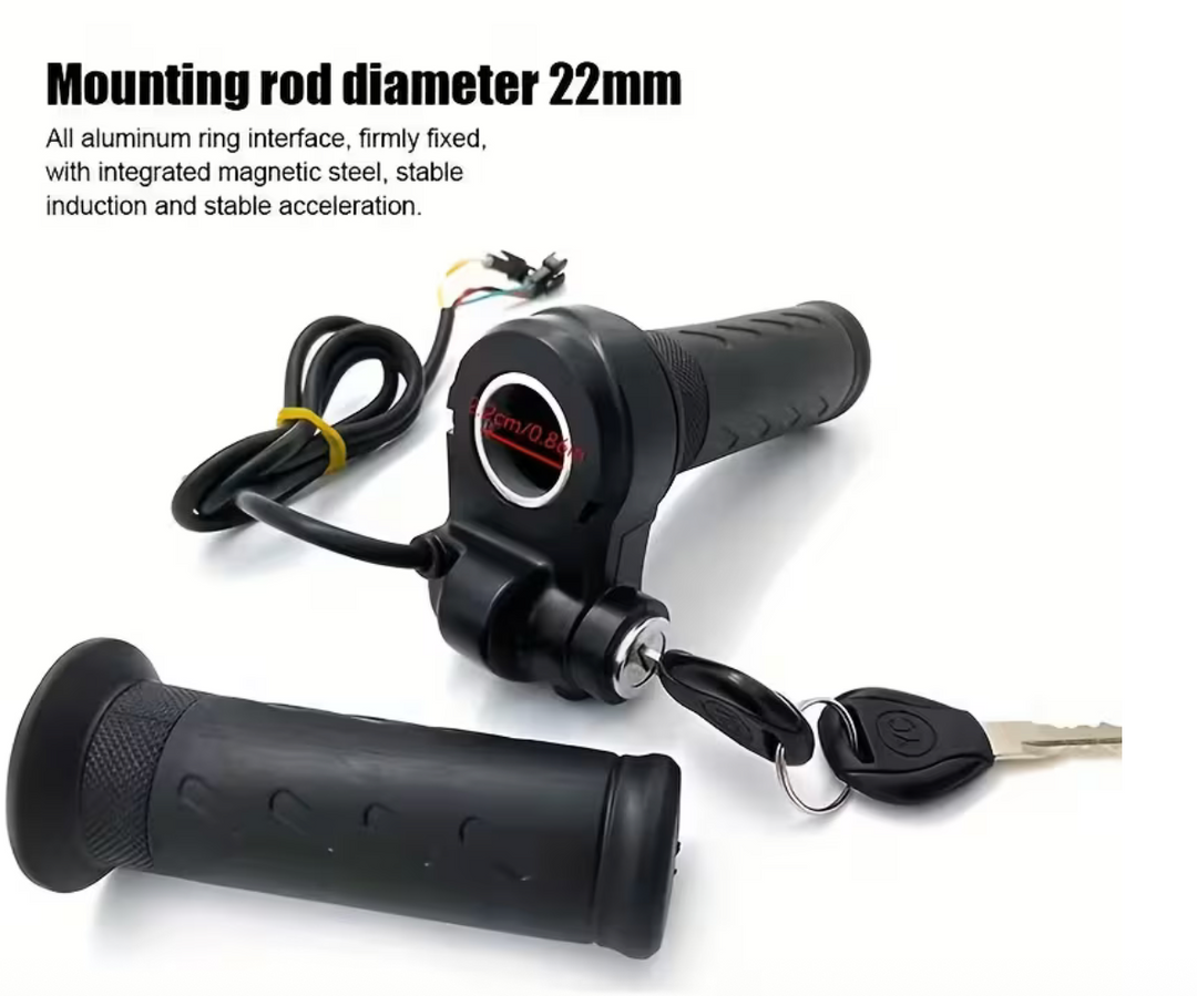 Leapiture Full Twist E-Bike Throttle Grip with Keys – 3-Pin