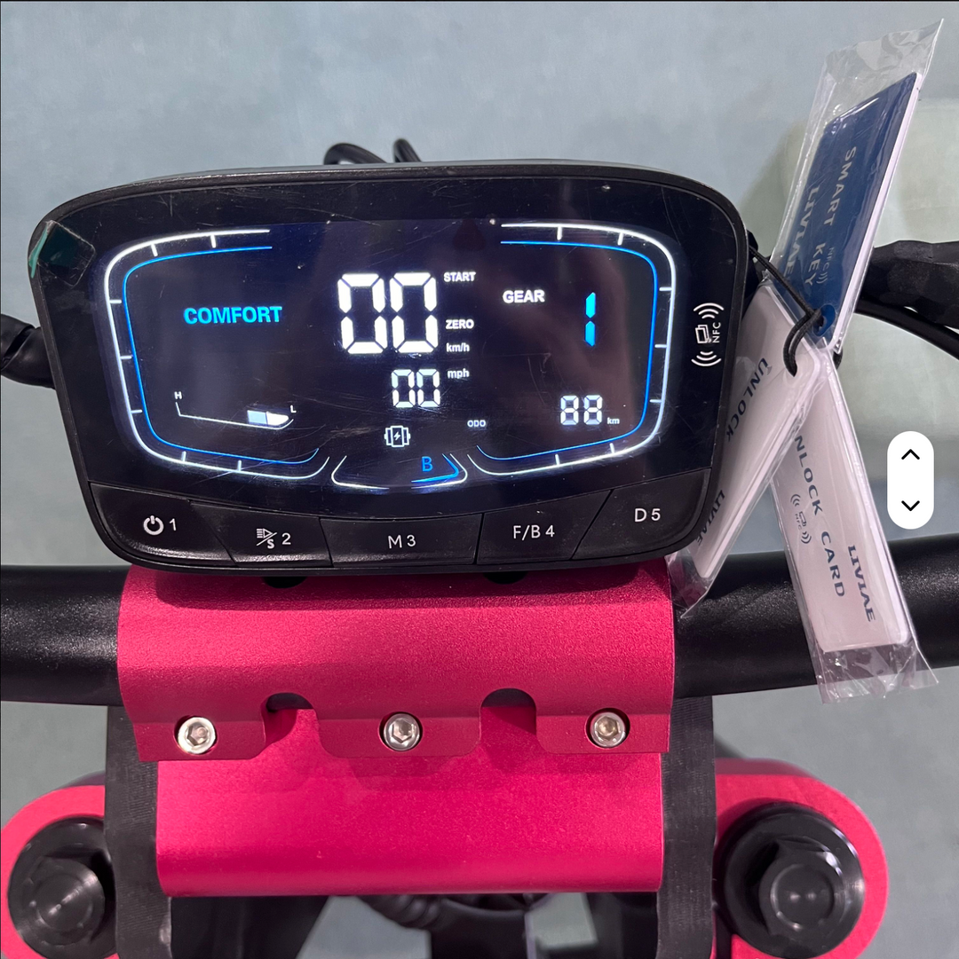 LIVIAE Waterproof NFC Electric Scooter LCD Display – 48V–72V