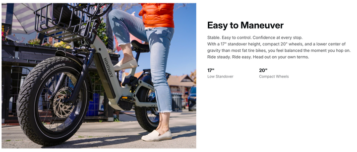 Himiway D5 2.0 20" Full Suspension Fat Tire E-Bike – 750W – 48V 20Ah – Step-Over / Step-Thru