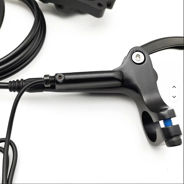 4-Piston Hydraulic E-Bike Disc Brake Set with 3-Pin Motor Cutoff Connectors