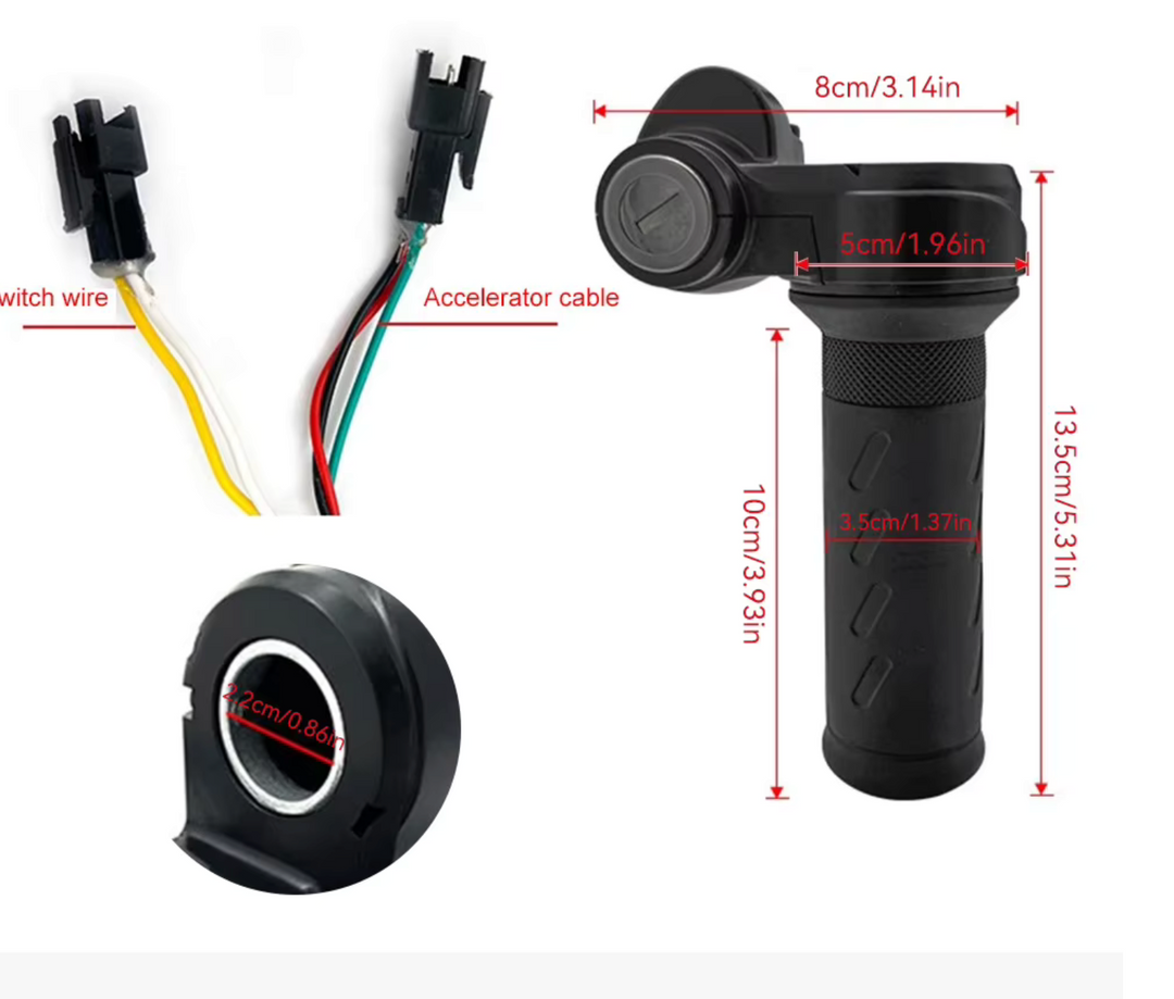 Universal Full Twist E-Bike Throttle | 36V | Adjustable Speed