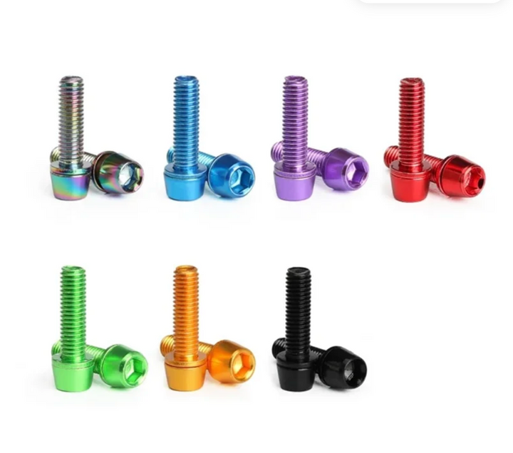 RideRace Handlebar / Stem Bolts – M5 x 18mm – (6-Pack)