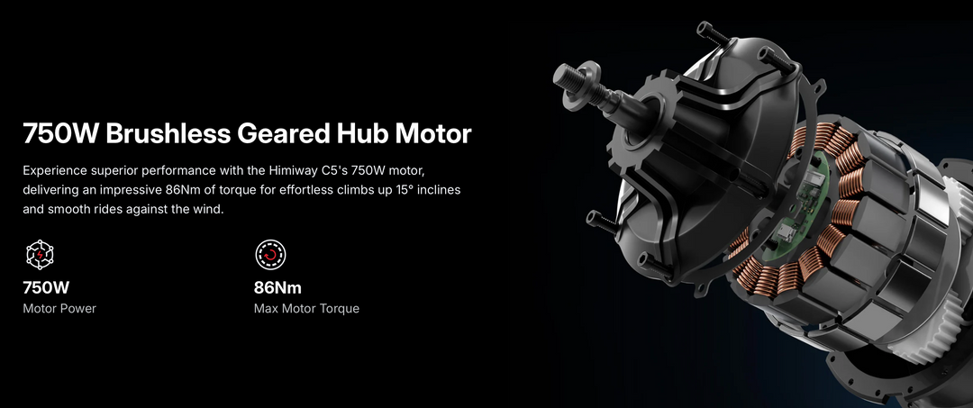 Himiway C5 Ultra Full-Suspension E-Bike – 750 W Hub Motor