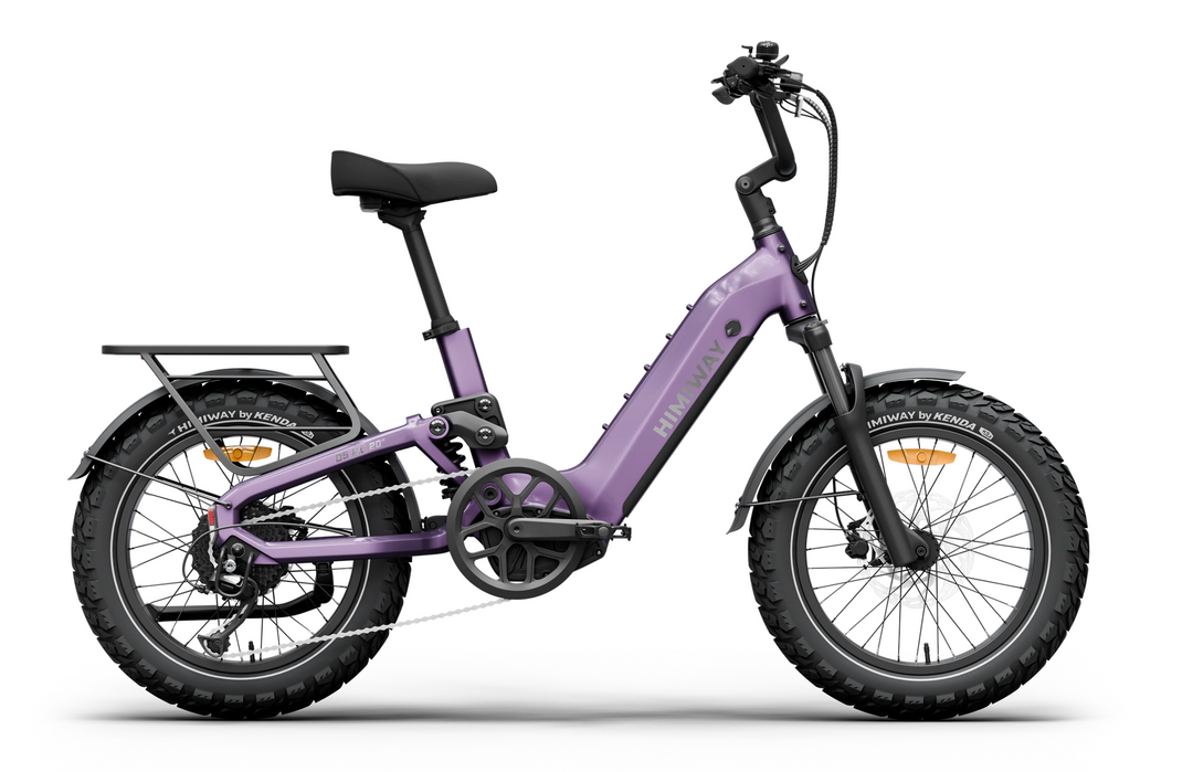 Himiway D5 2.0 20" Full Suspension Fat Tire E-Bike – 750W – 48V 20Ah – Step-Over / Step-Thru