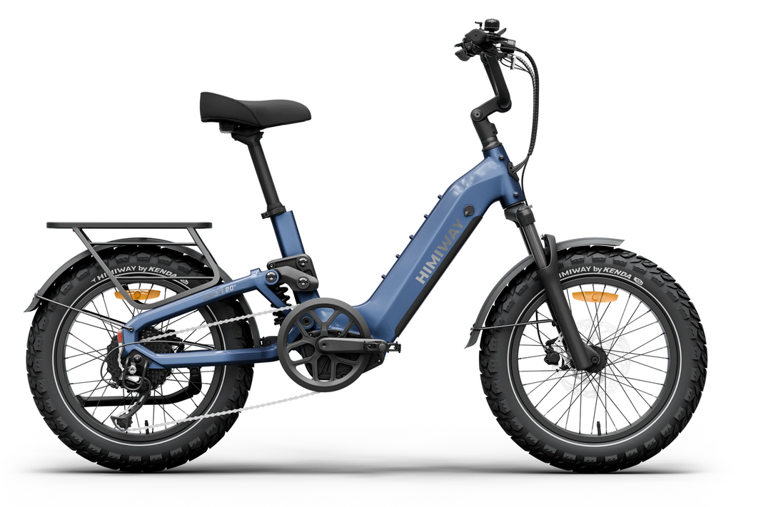 Himiway D5 2.0 20" Full Suspension Fat Tire E-Bike – 750W – 48V 20Ah – Step-Over / Step-Thru