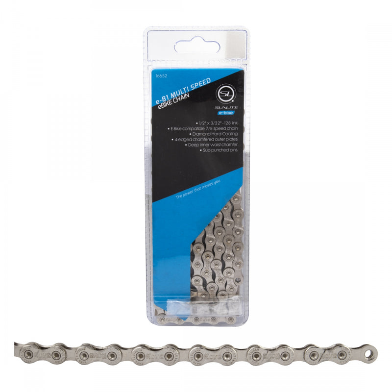 Sunlite E81 E-Bike Chain – 5–8 Speed – 128 Links