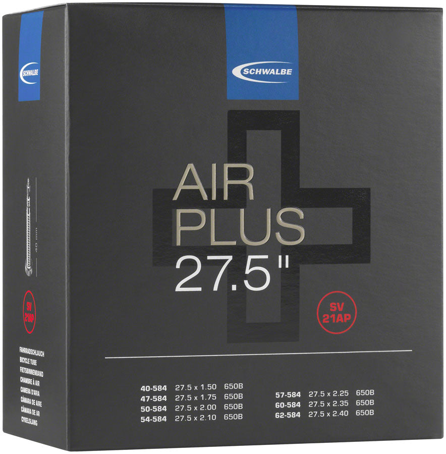 Schwalbe Air Plus Inner Tube – 27.5 × 2.1–3.0 | 40 mm Presta Valve