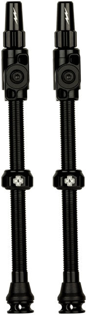 Muc-Off V2 Tubeless Valve Kit - 80mm Presta, Black, Aluminum, Pair