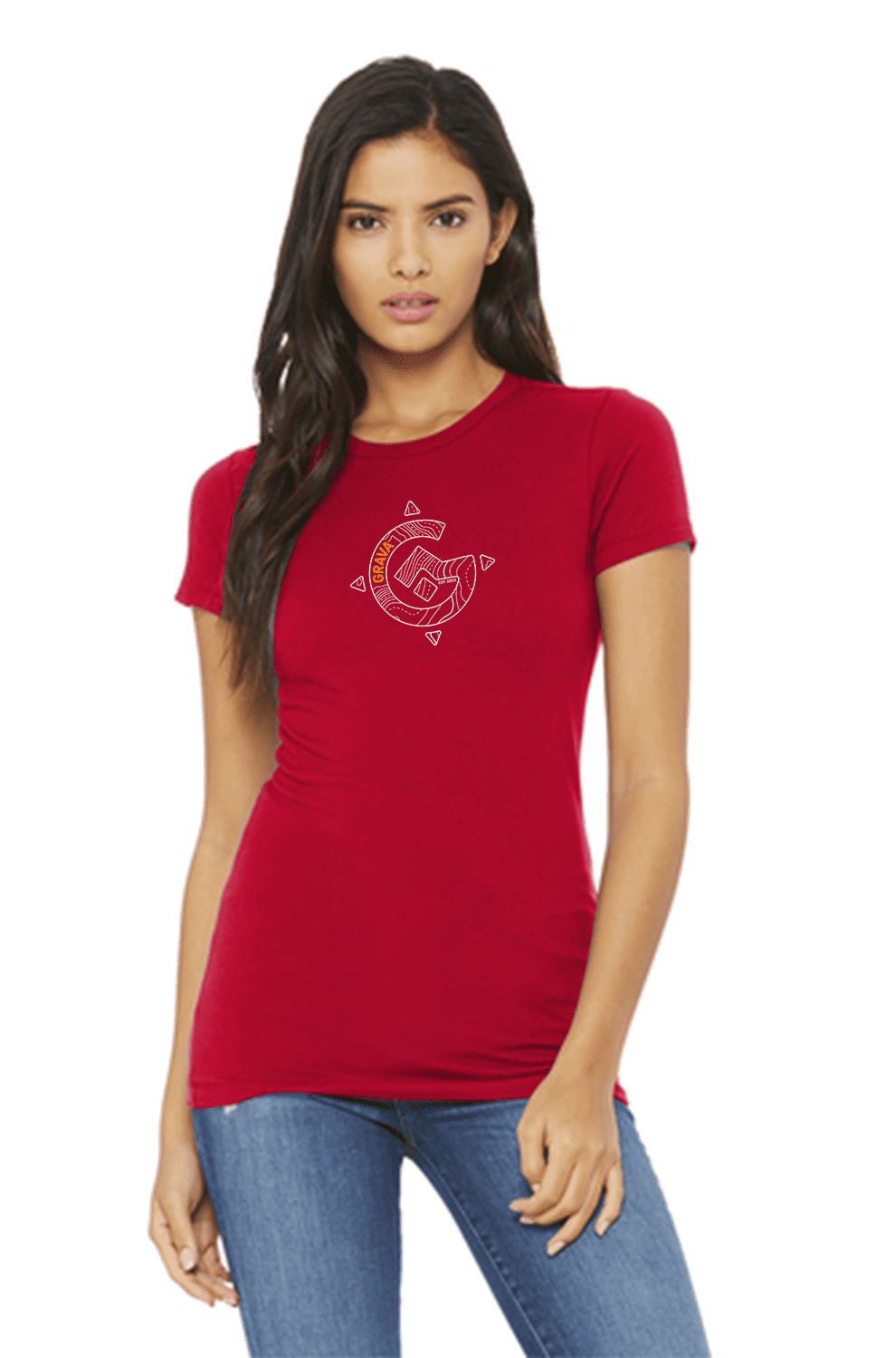 Topo Map Petite T-shirt - Grava Adventure Corporation