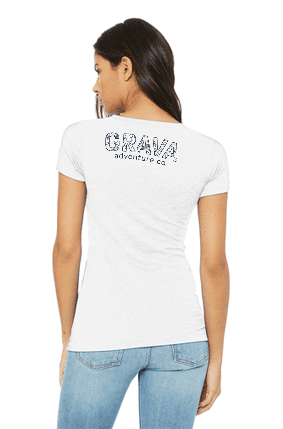 Topo Map Petite T-shirt - Grava Adventure Corporation