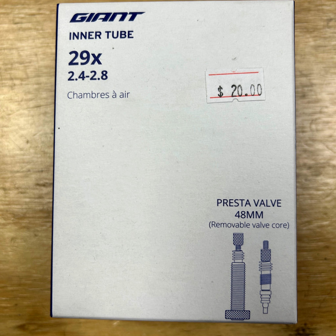 Giant Inner Tube – 29 × 2.4–2.8 | 48 mm Threaded Presta Valve