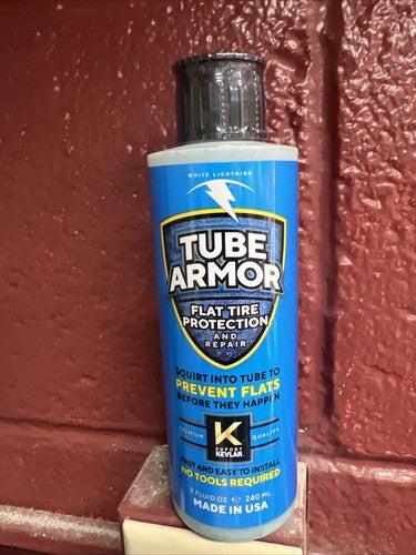 White Lightning Tube Armor Bike Tube Sealant with Kevlar – 8oz