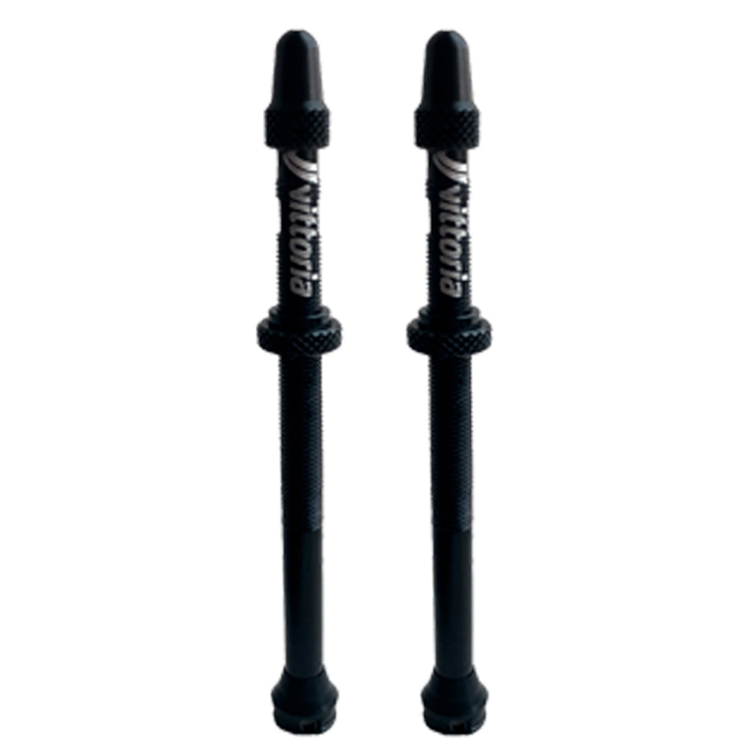 Vittoria Multiway Tubeless Valve Set - 80mm Presta, Black, Insert Compatible, Pair